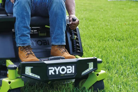 Tondeuse autoportée rider Zero RYOBI Turn brushless 72V lithium 76cm – Image 6