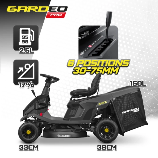 Rider 224cc Mulching et éjection latérale largeur de coupe 65cm – Image 4